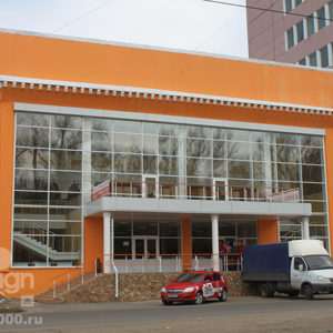 Торговый центр на территории бывшего завода Химмаш. Дизайн, производство, монтаж входной группы