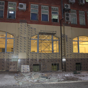 Монтаж вентилируемого фасада в Орле. Сбербанк РФ, центральный офис