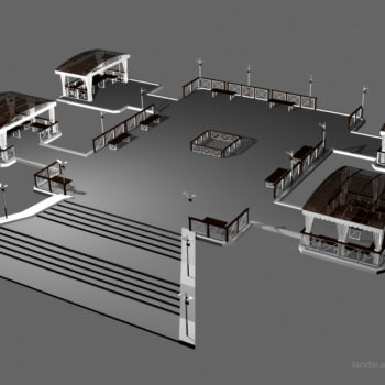 "Фуршетная" зона для парк-отеля Мечта в Орле. Проект, трехмерная визуализация